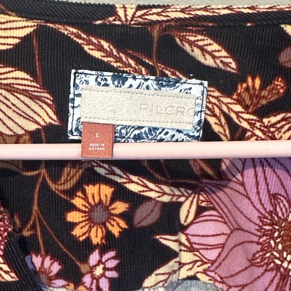 NWT Anthropologie Pilcro Corduroy Mini Dress Floral Tiered - Picture 3 of 4